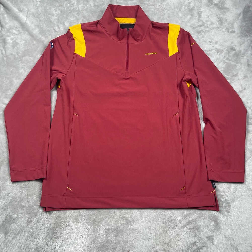 Nike NFL Washington Commanders 1/4 Zip Jacket Mens L Sideline Coach Pullover L/S